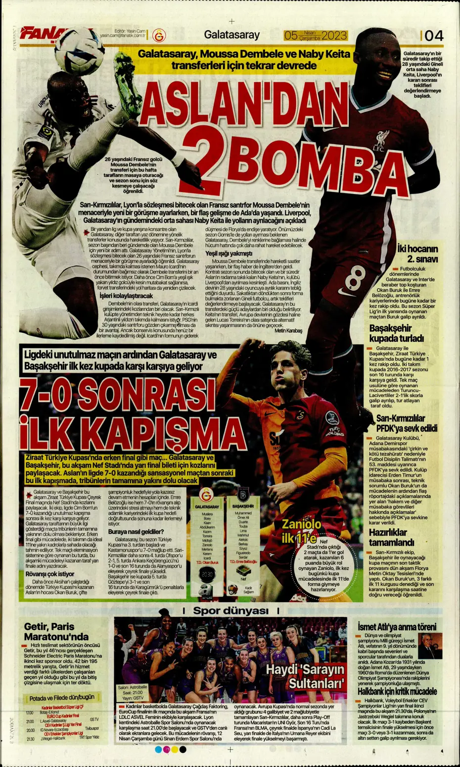 "Dünyada kimse buna penaltı demez" - Sporun manşetleri (5 Nisan 2023) - 7 "Dünyada kimse buna penaltı demez" - Sporun manşetleri (5 Nisan 2023) - 7