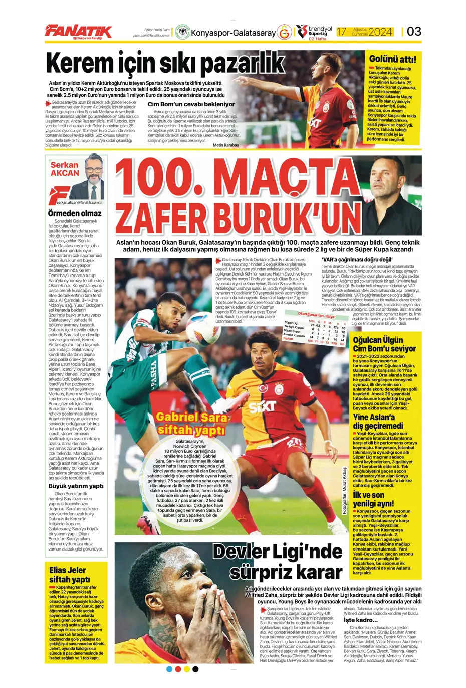 "Fenerbahçe, Fred'in alternatifini buldu" | Sporun manşetleri - 4 "Fenerbahçe, Fred'in alternatifini buldu" | Sporun manşetleri - 4