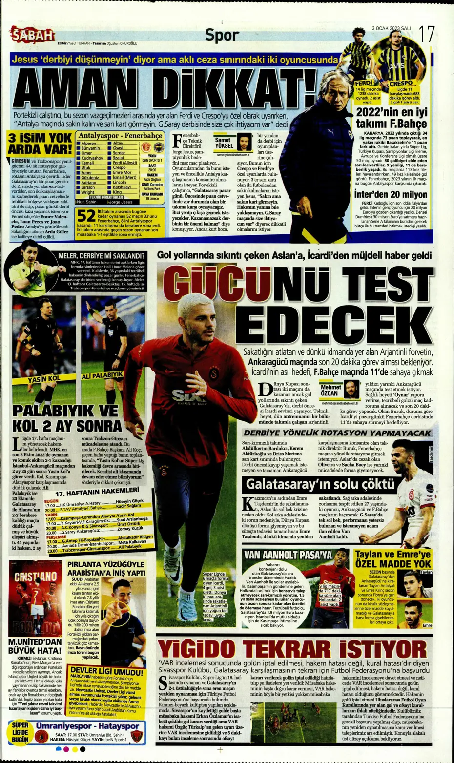 Sporun manşetleri (3 Ocak 2023) - 26