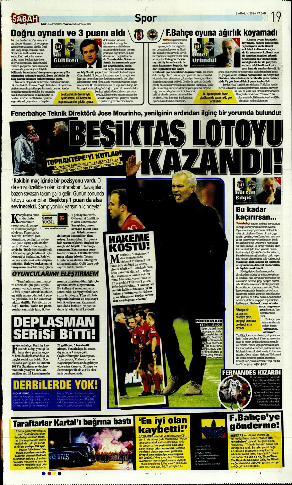 "Derbider Mourinho" | Sporun manşetleri - 24 "Derbider Mourinho" | Sporun manşetleri - 24