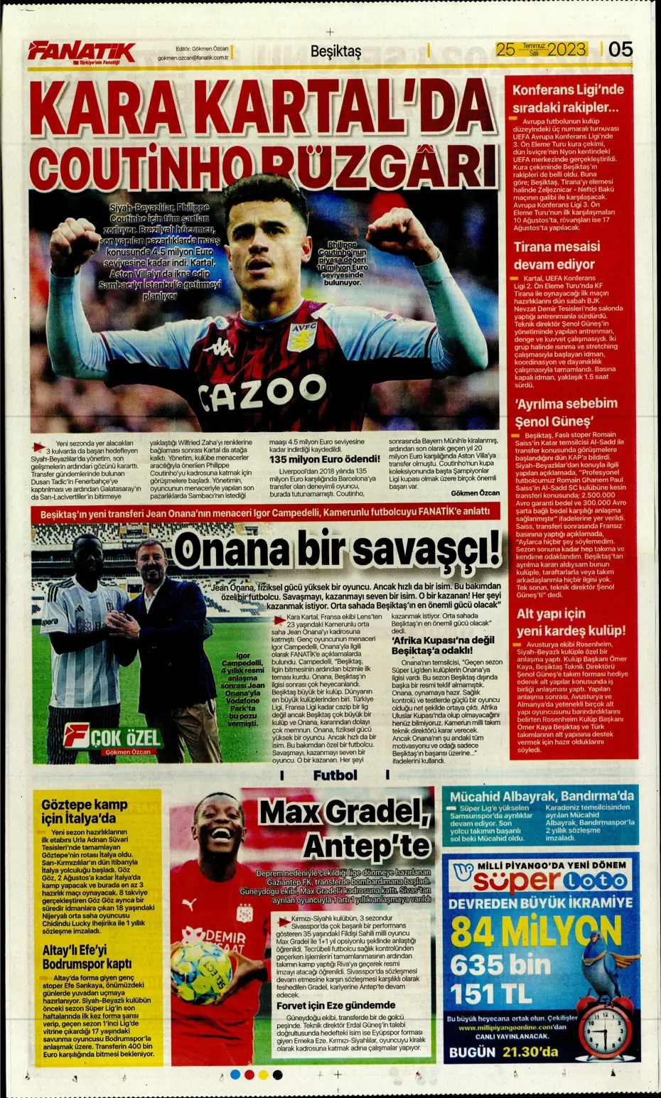 "Coutinho'da ikna turu" | Sporun Manşetleri - 7