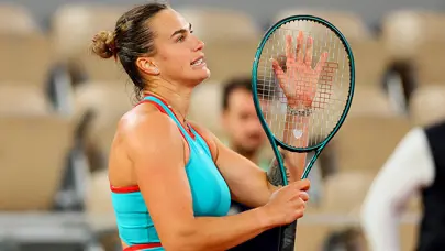 Aryna Sabalenka, Roland Garros'un ilk turunda ter attı