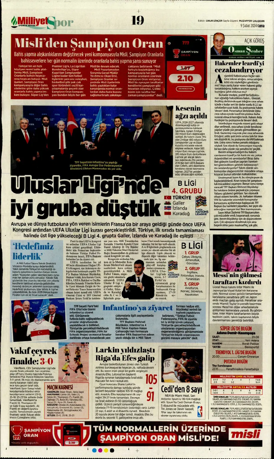 "Icardi &amp; Dzeko'yu geçti" | Sporun manşetleri (9 Şubat 2024) - 17