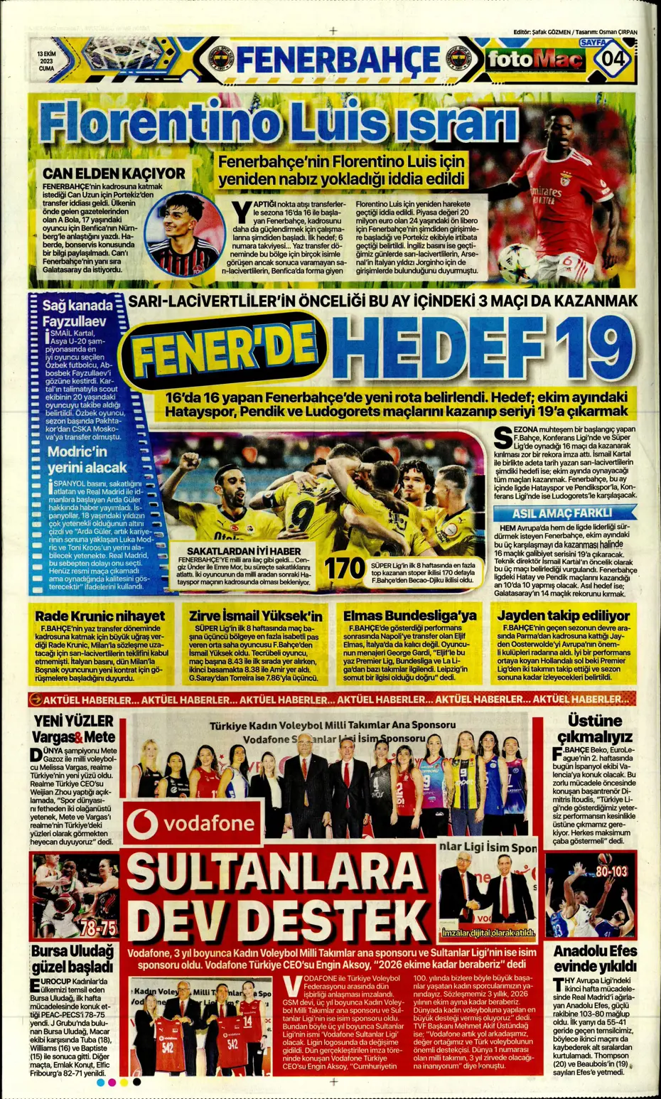 "Barış Yılmaz Türkiye yıkılmaz" | Sporun manşetleri (13 Ekim 2023) - 13 "Barış Yılmaz Türkiye yıkılmaz" | Sporun manşetleri (13 Ekim 2023) - 13