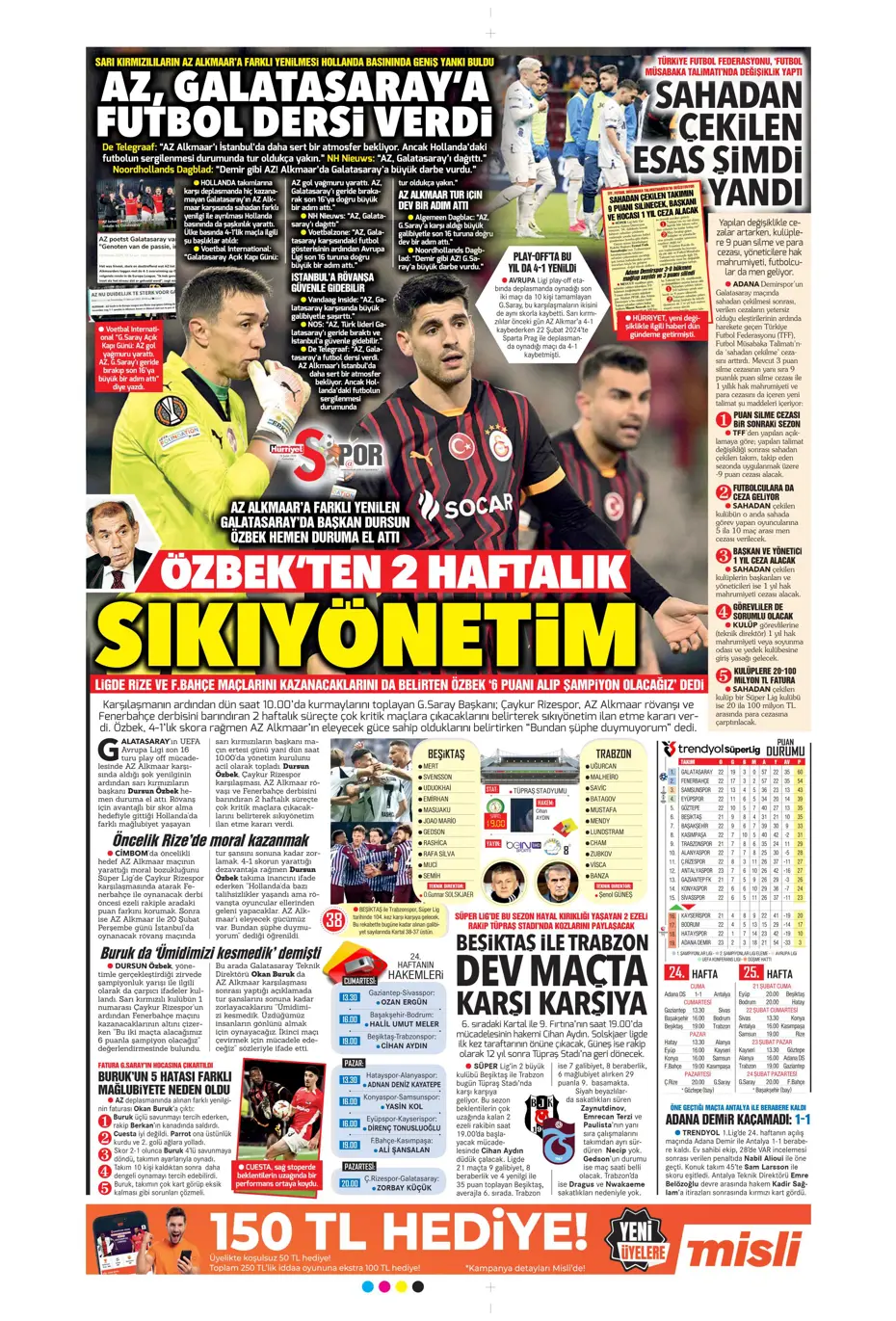 "Cimbom'da OHAL ilanı" | Sporun manşetleri (15 Şubat 2025) - 21