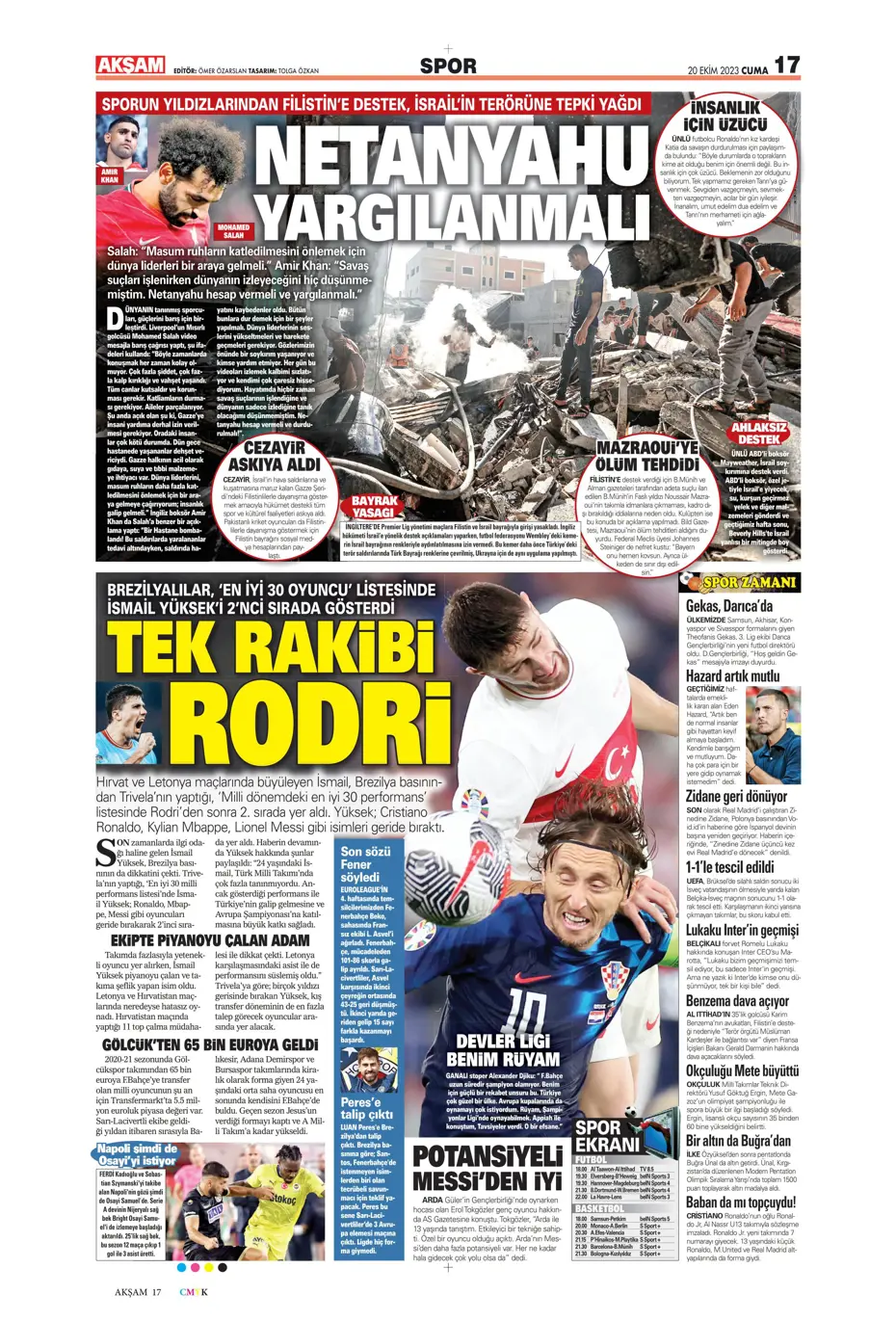 "Derbinin kilidini açacak anahtarlar" | Sporun manşetleri (20 Ekim 2023) - 3