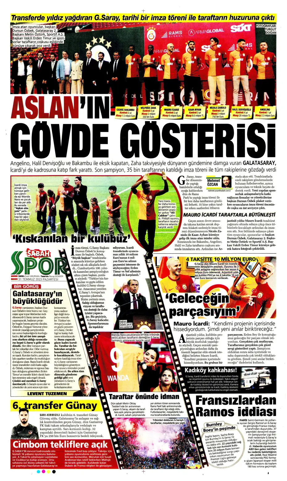 "Zaha'nın rövanşı Felix" | Sporun Manşetleri (31 Temmuz 2023) - 25