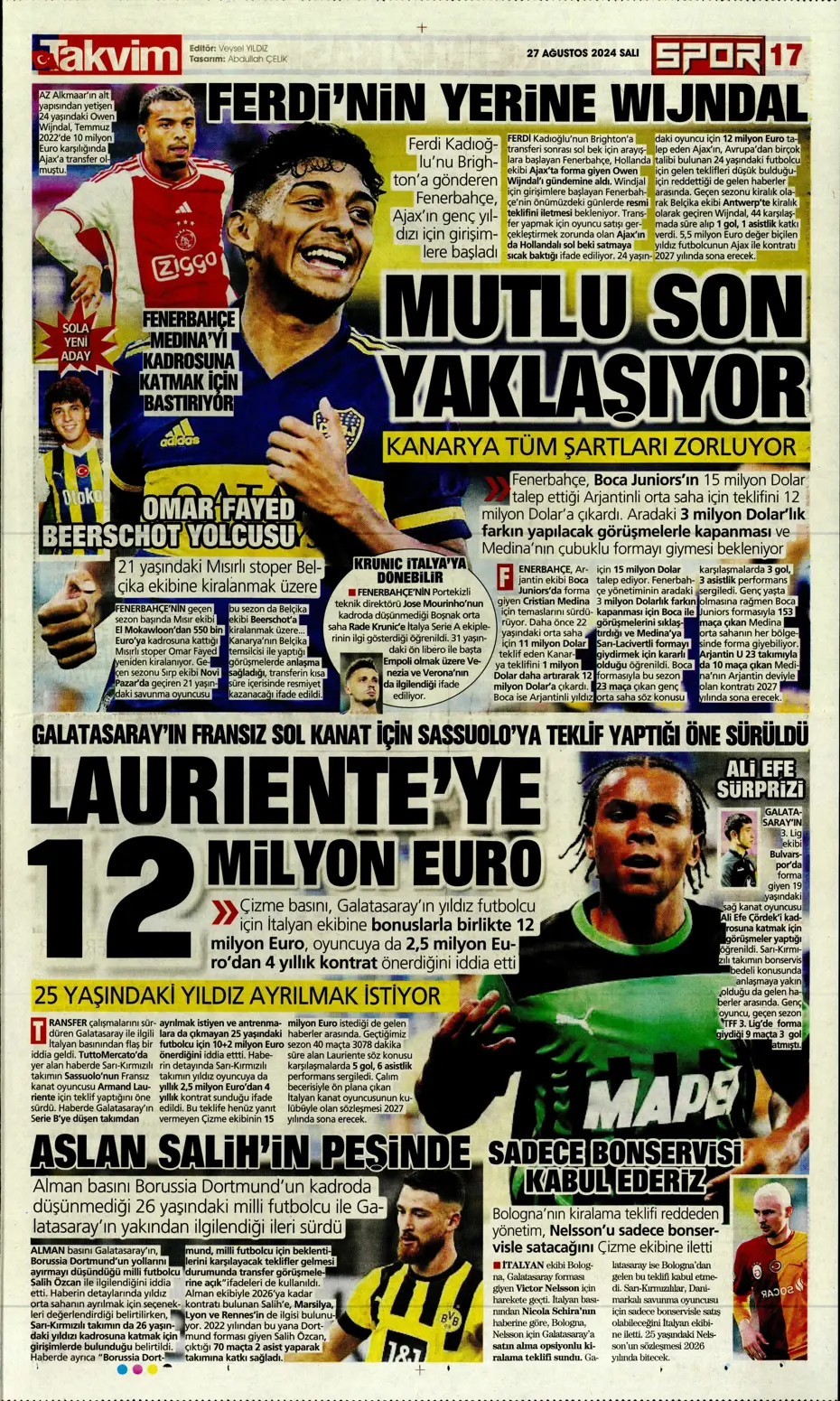 "Şok eden Ferdi Kadıoğlu gerçeği" | Sporun manşetleri - 33