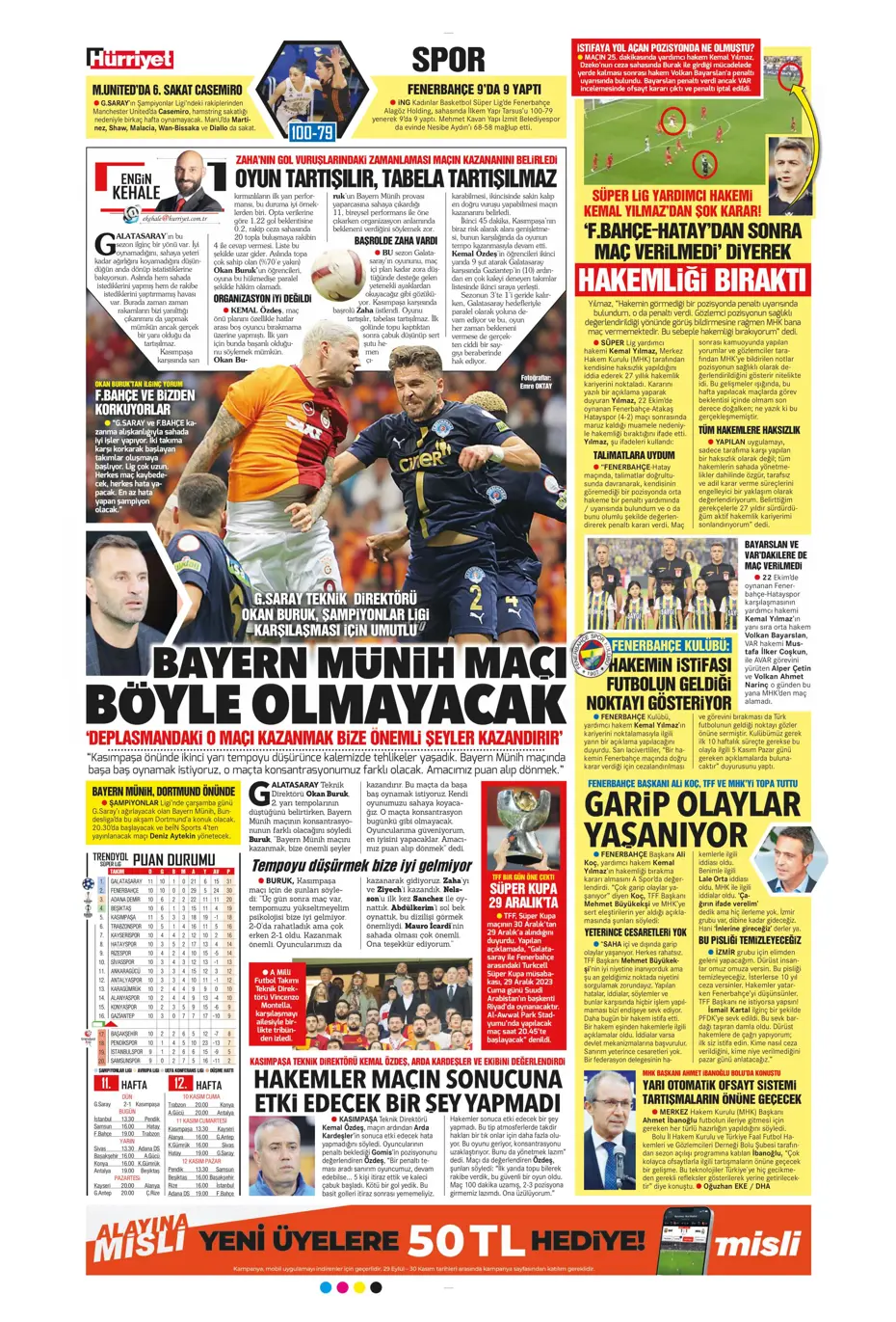 "Derbinin şifresi ilk çeyrek" | Sporun manşetleri (4 Kasım 2023) - 23