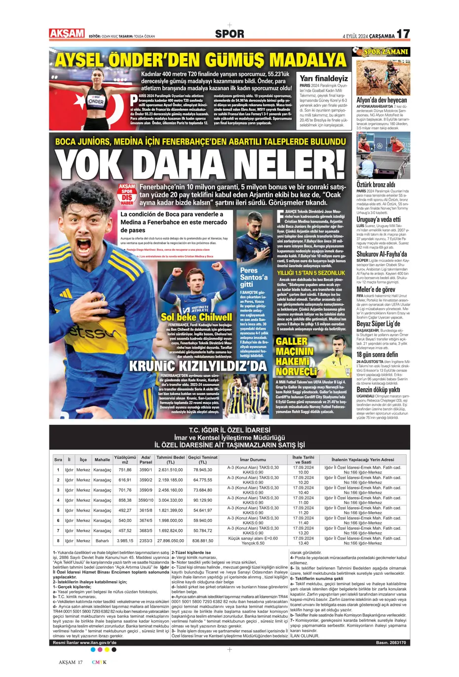 "Dünya Osimhen'i konuşuyor" | Sporun manşetleri (4 Eylül 2024) - 4