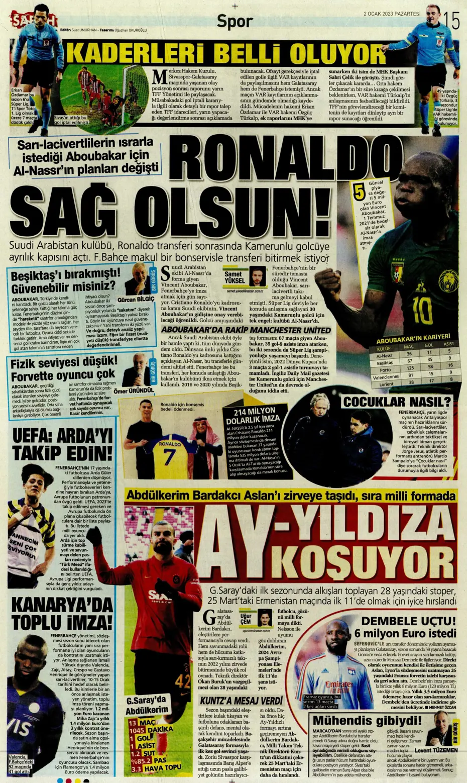 Sporun Manşetleri (2 Ocak 2023) - 22