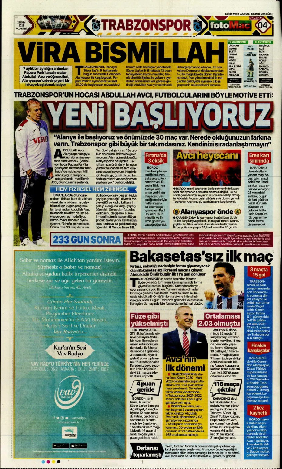 "Rekorları kıra kıra zirvede" | Sporun manşetleri (23 Ekim 2023) - 11 "Rekorları kıra kıra zirvede" | Sporun manşetleri (23 Ekim 2023) - 11