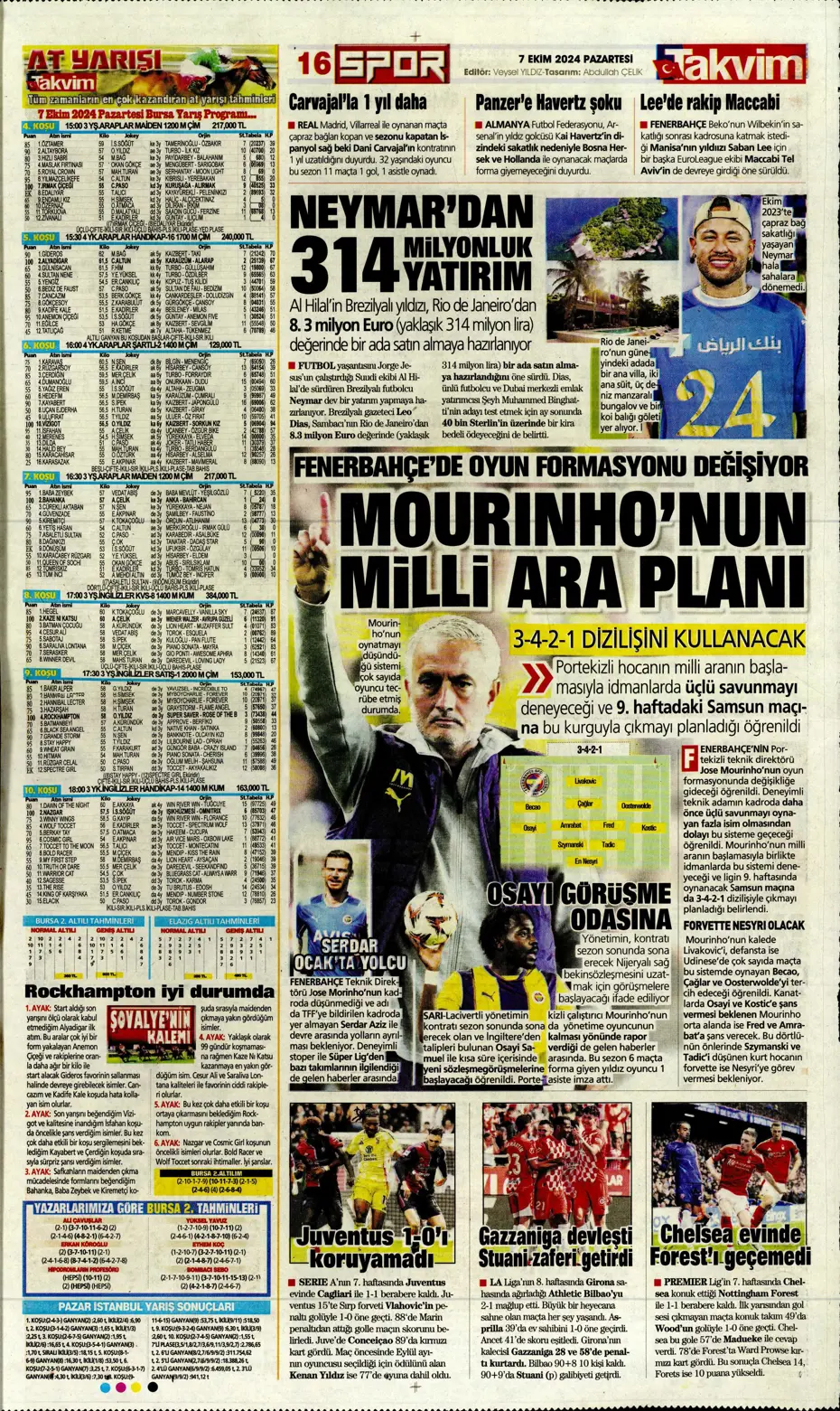 "Mourinho'dan Samsunspor'a yeni sistem" | Sporun manşetleri - 37