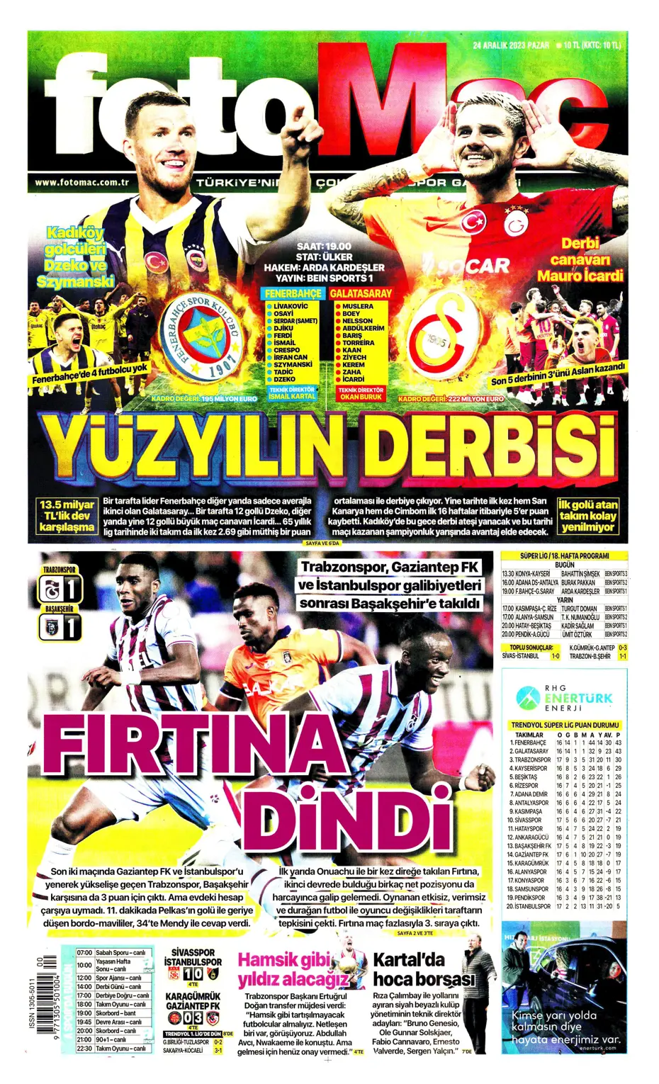 "Flick takımı görünce vazgeçti" | Sporun manşetleri (24 Aralık 2023) - 9