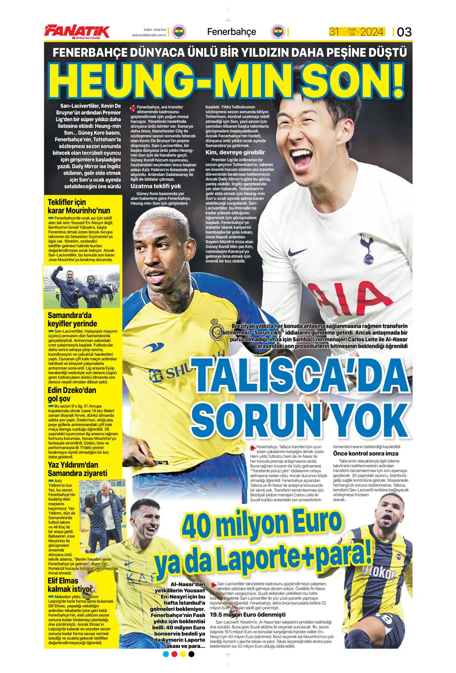 "Sergen Yalçın'la ilk görüşme" | Sporun manşetleri - 5
