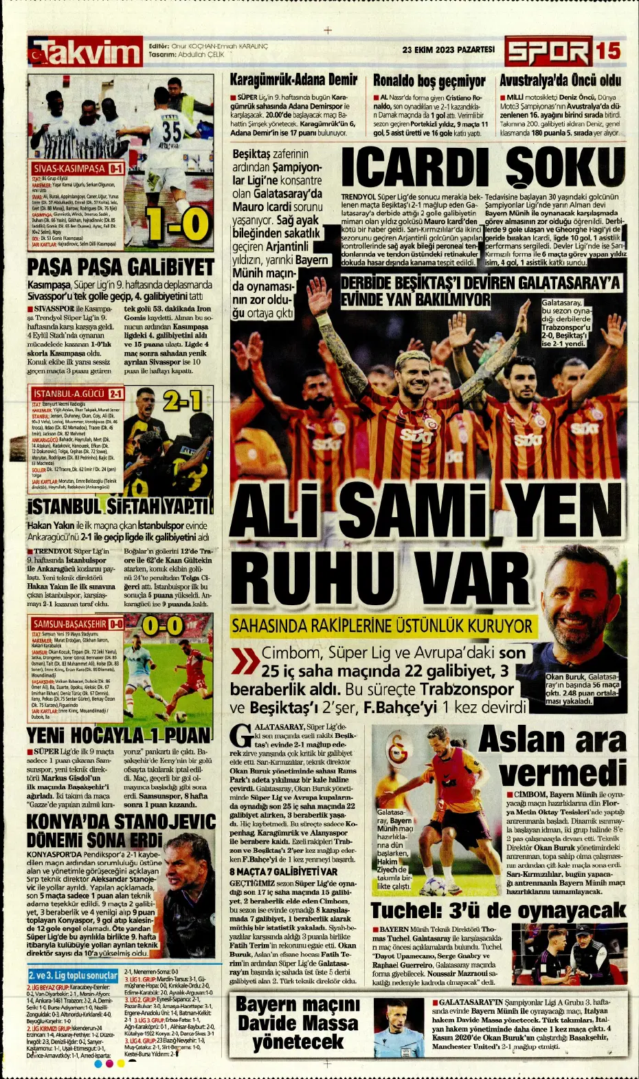 "Rekorları kıra kıra zirvede" | Sporun manşetleri (23 Ekim 2023) - 22 "Rekorları kıra kıra zirvede" | Sporun manşetleri (23 Ekim 2023) - 22
