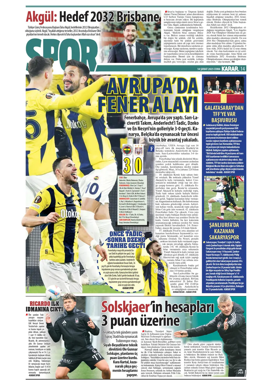 "Galatasaray'ın Avrupa AZabı" | Sporun manşetleri - 21 "Galatasaray'ın Avrupa AZabı" | Sporun manşetleri - 21