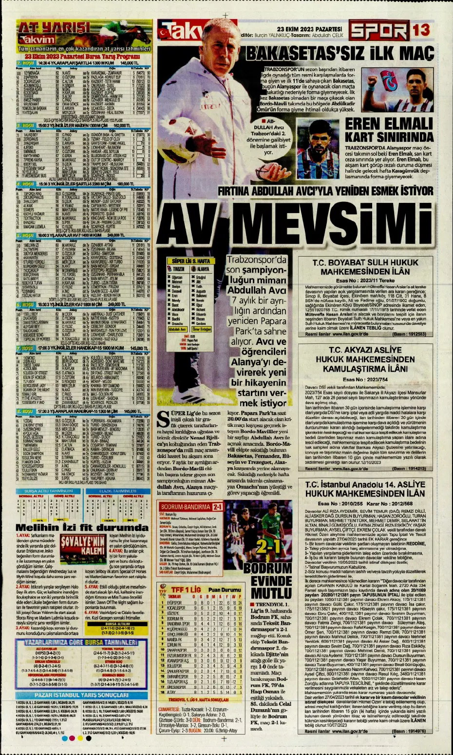 "Rekorları kıra kıra zirvede" | Sporun manşetleri (23 Ekim 2023) - 21 "Rekorları kıra kıra zirvede" | Sporun manşetleri (23 Ekim 2023) - 21