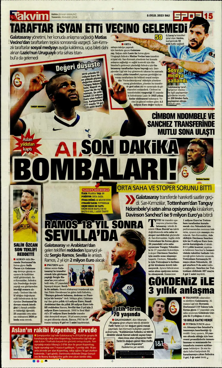 "Aslan'dan çifte bomba" | Sporun Manşetleri - 31 "Aslan'dan çifte bomba" | Sporun Manşetleri - 31