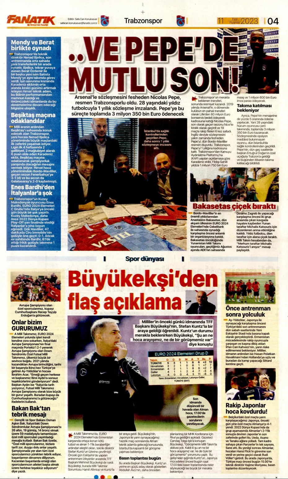 "Sacha Boey, İtalya yolcusu" | Sporun manşetleri (11 Eylül 2023) - 10 "Sacha Boey, İtalya yolcusu" | Sporun manşetleri (11 Eylül 2023) - 10
