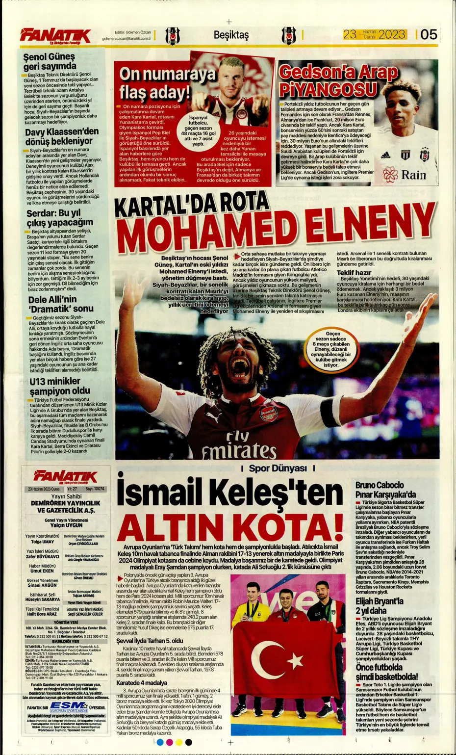 "Cüneyt Çakır ve Abdullah Avcı geliyor" | Sporun manşetleri (23 Haziran 2023) - 8 "Cüneyt Çakır ve Abdullah Avcı geliyor" | Sporun manşetleri (23 Haziran 2023) - 8