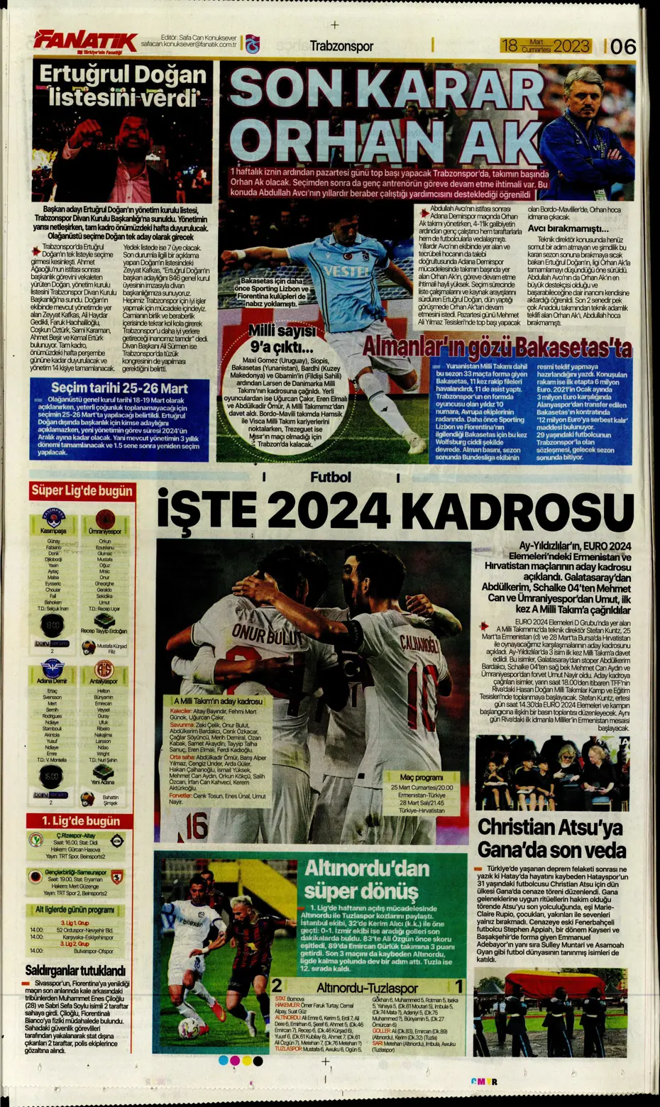 "Aslan yıkıldı" - Gazete manşetleri (18 Mart 2023) - 9