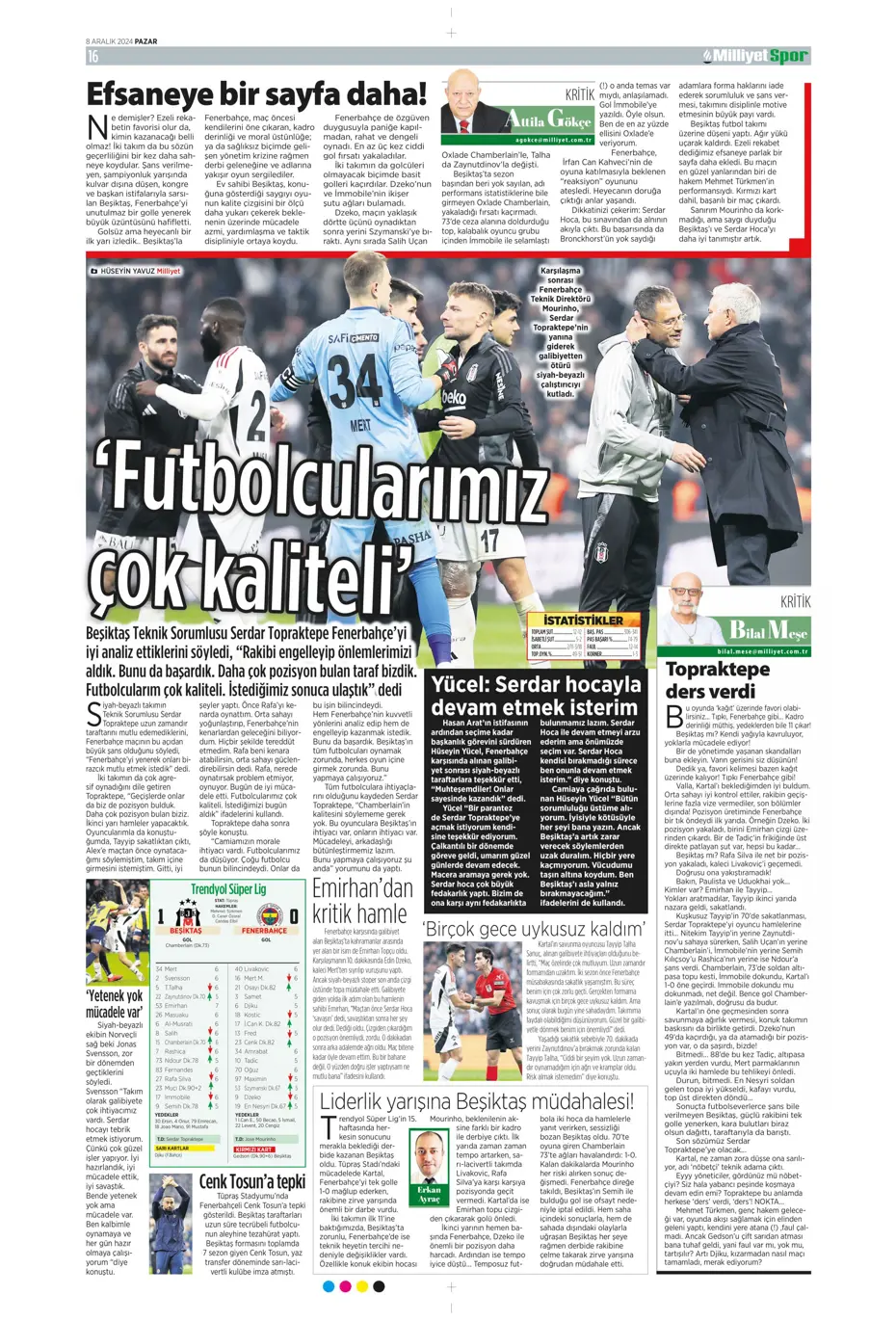 "Derbider Mourinho" | Sporun manşetleri - 19 "Derbider Mourinho" | Sporun manşetleri - 19
