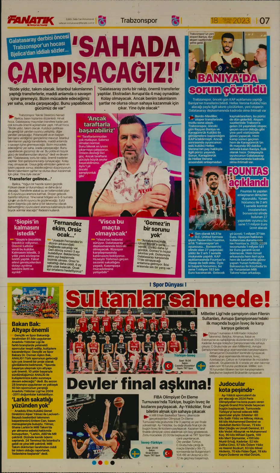 "Türkler geliyor" | Sporun Manşetleri (18 Ağustos 2023) - 10 "Türkler geliyor" | Sporun Manşetleri (18 Ağustos 2023) - 10