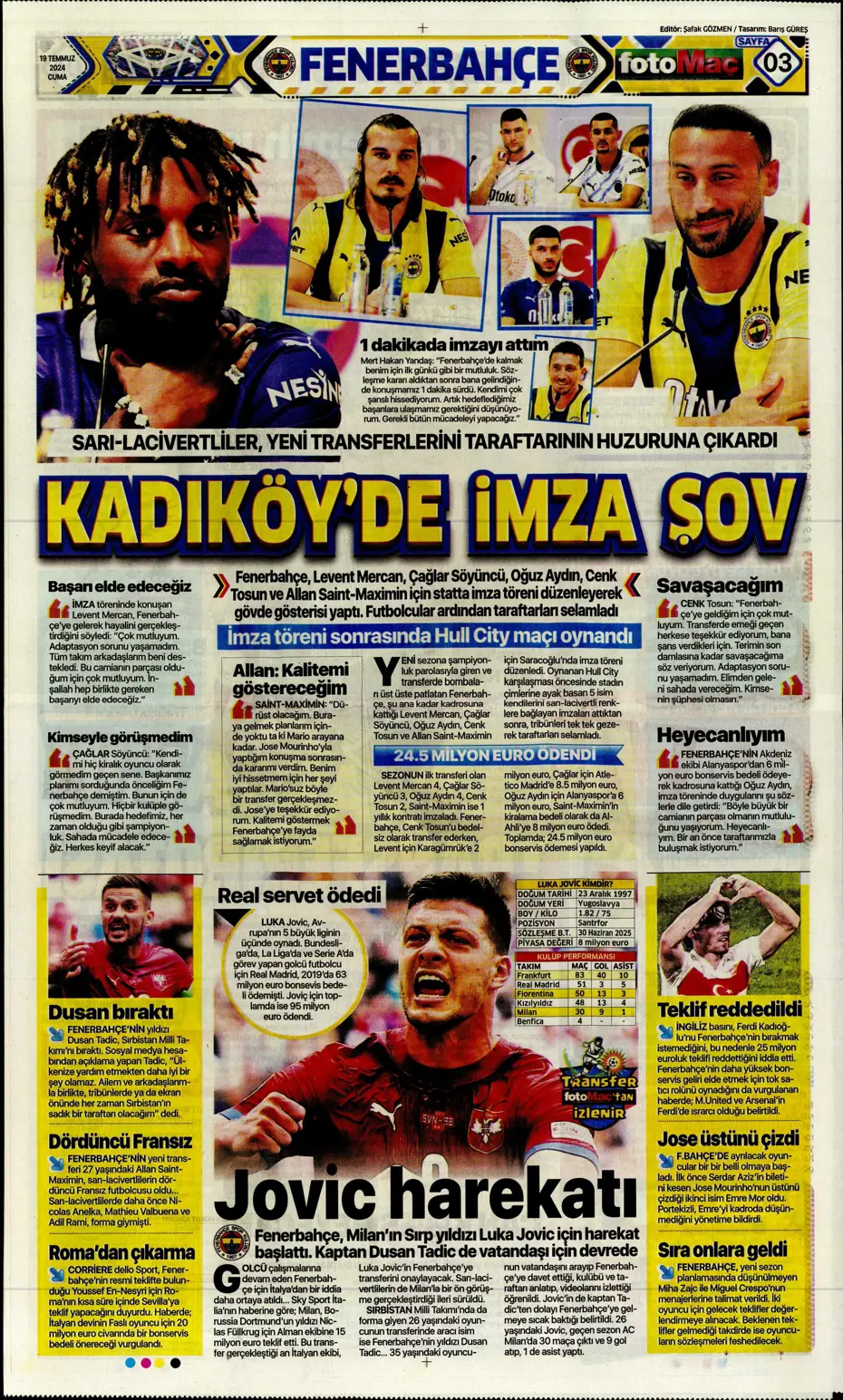 "Doue'nin vizesi Drogba'dan" | Sporun manşetleri (19 Temmuz 2024) - 13 "Doue'nin vizesi Drogba'dan" | Sporun manşetleri (19 Temmuz 2024) - 13