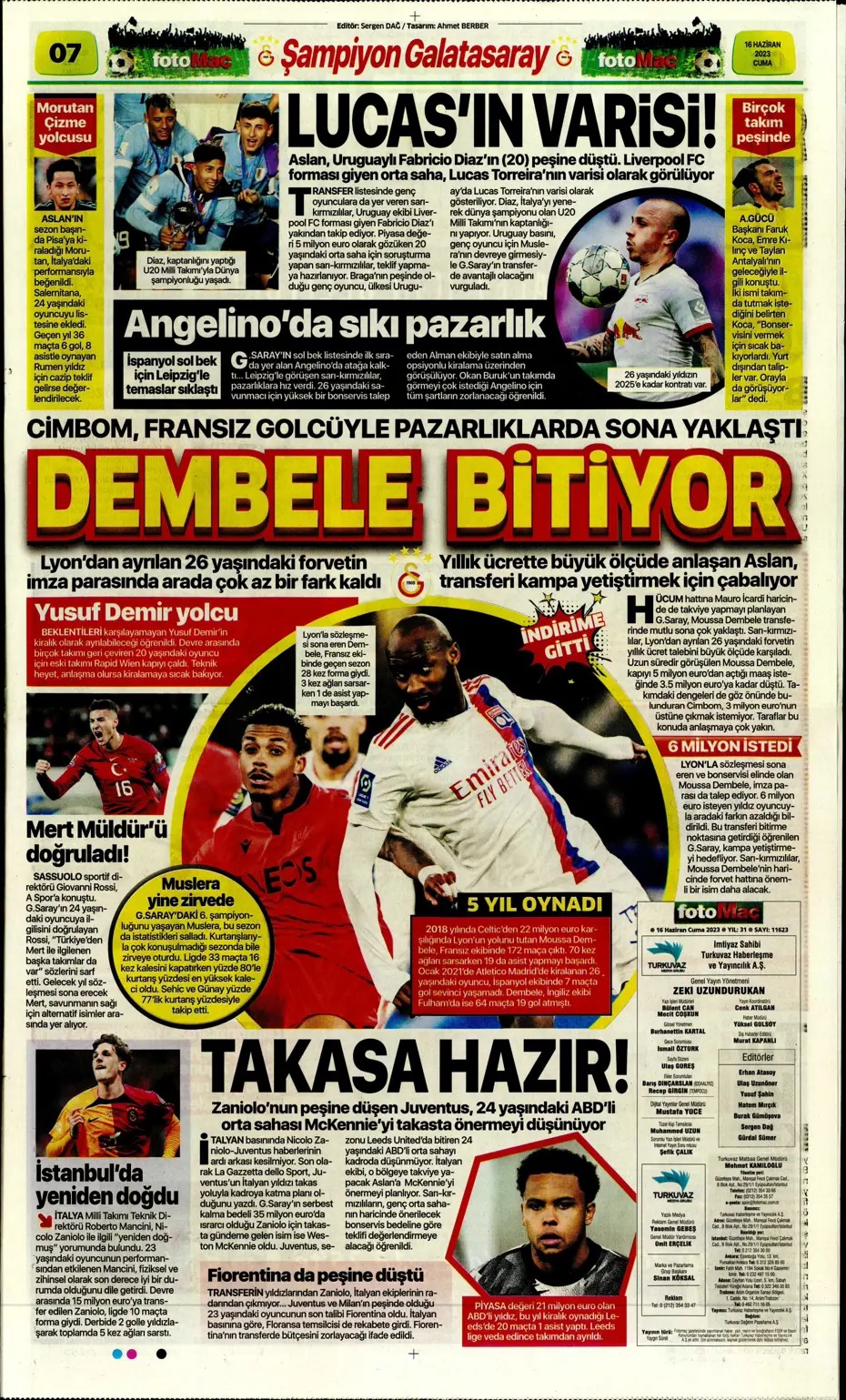 "Dzeko çok yakın" Sporun manşetleri (16 Haziran 2023) - 10 "Dzeko çok yakın" Sporun manşetleri (16 Haziran 2023) - 10