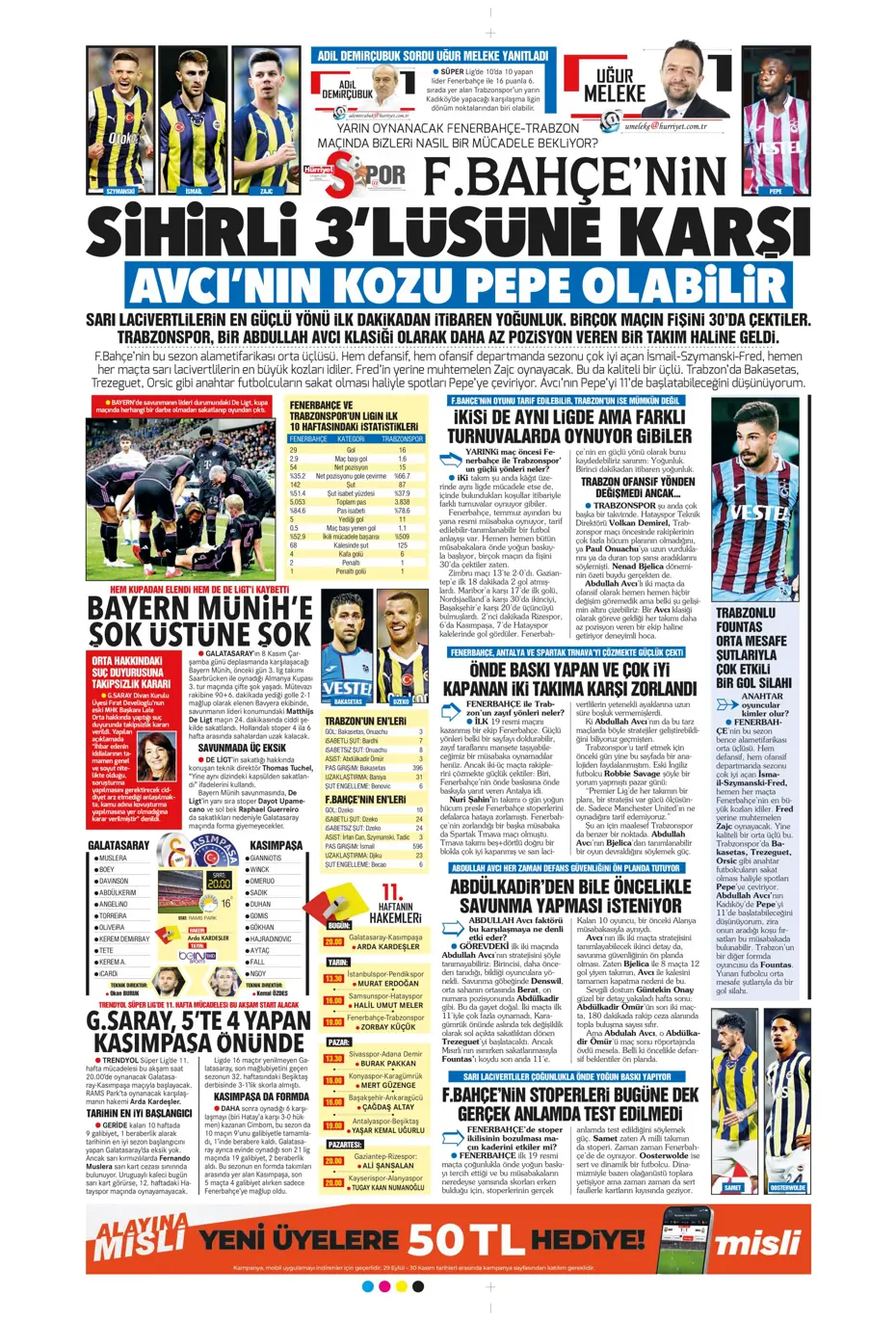 "Chelsea'nin sol beki Aslan'a" | Sporun manşetleri (3 Kasım 2023) - 13