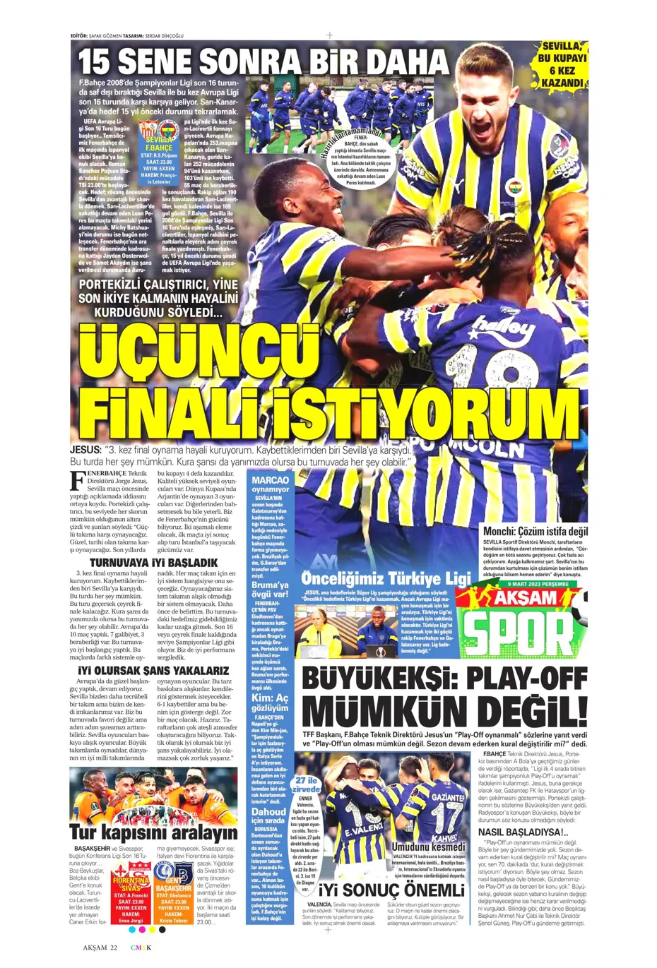 "Avrupa'yı fethedelim" - Sporun manşetleri - 5