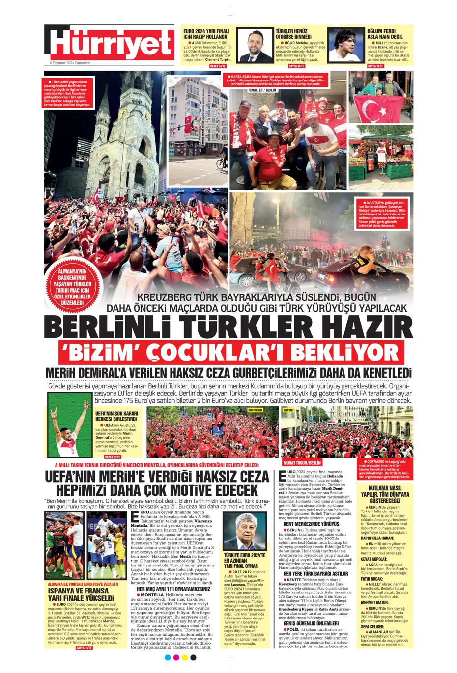 "Avrupalı selam dur! Türkler geliyor" | Sporun manşetleri (6 Temmuz 2024) - 19