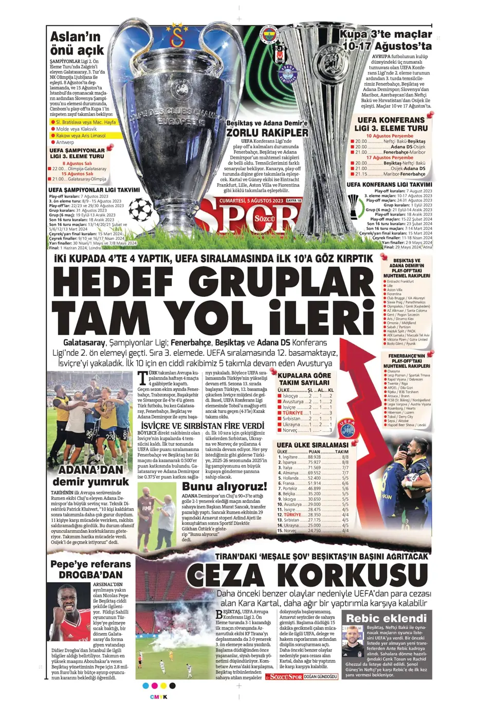 "Fener'e yıldız yağmuru" | Sporun Manşetleri (5 Ağustos 2023) - 23