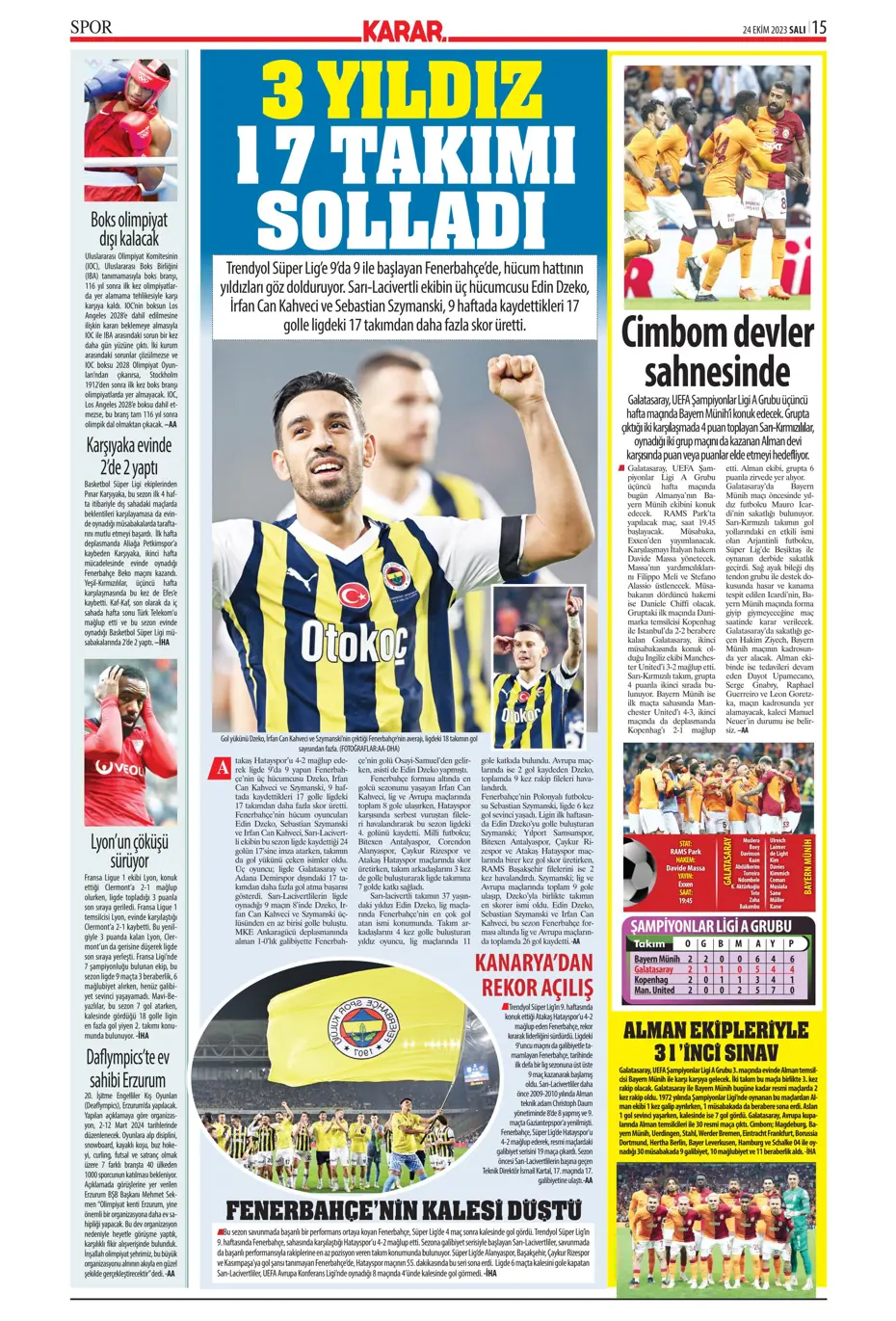 "Yine destan gecesi olsun" | Sporun Manşetleri - 19