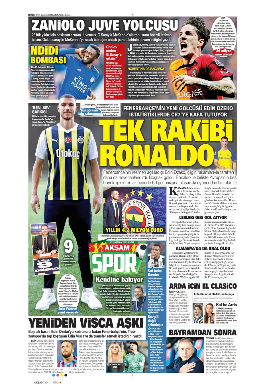 "Cüneyt Çakır ve Abdullah Avcı geliyor" | Sporun manşetleri (23 Haziran 2023) - 5 "Cüneyt Çakır ve Abdullah Avcı geliyor" | Sporun manşetleri (23 Haziran 2023) - 5