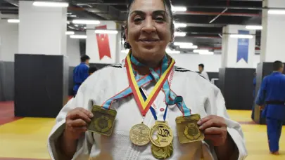 29 yıl sonra tatamiye çıktı: Milli judocudan altın madalya