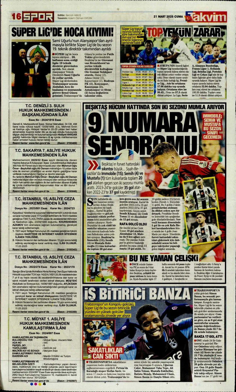 "A sınıfı zafer" | Sporun manşetleri - 27