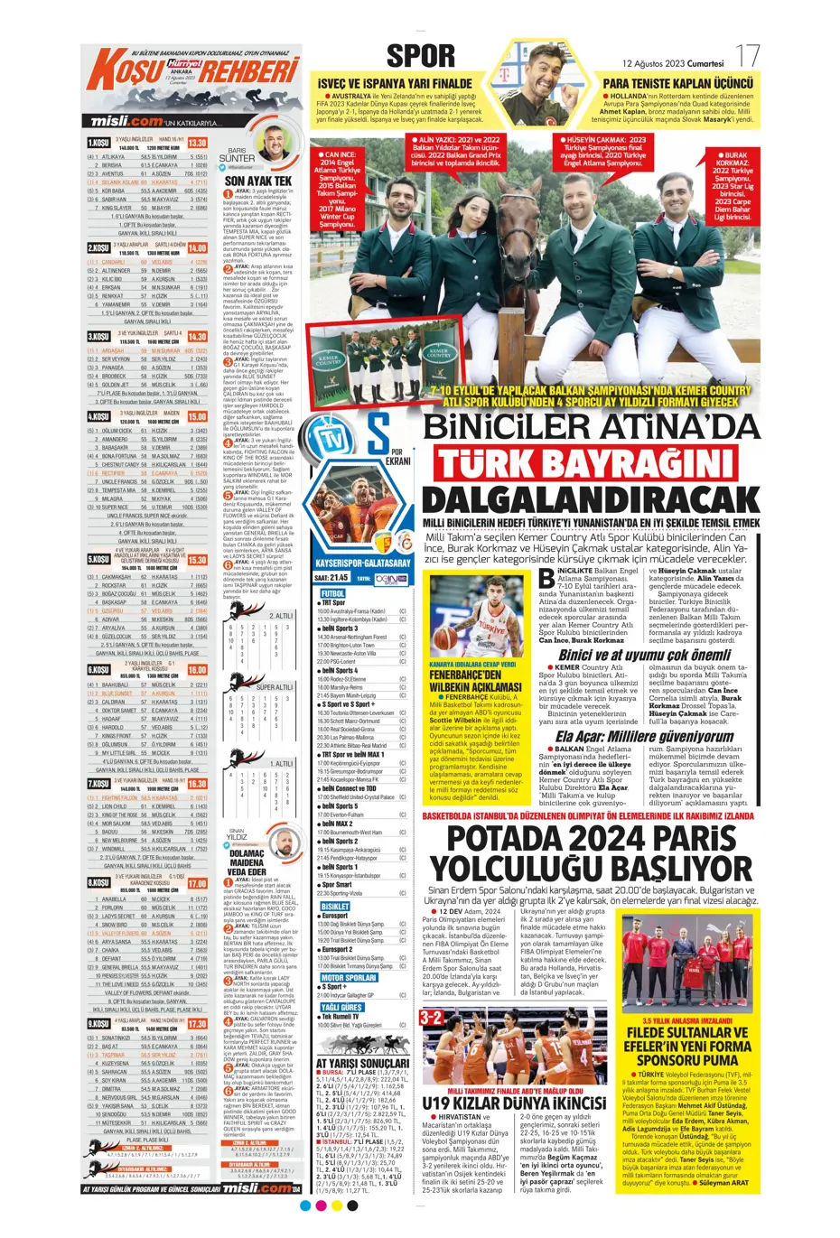 "Galatasaray'la anlaştım, bırakın gideyim" | Sporun manşetleri (12 Ağustos 2023) - 19