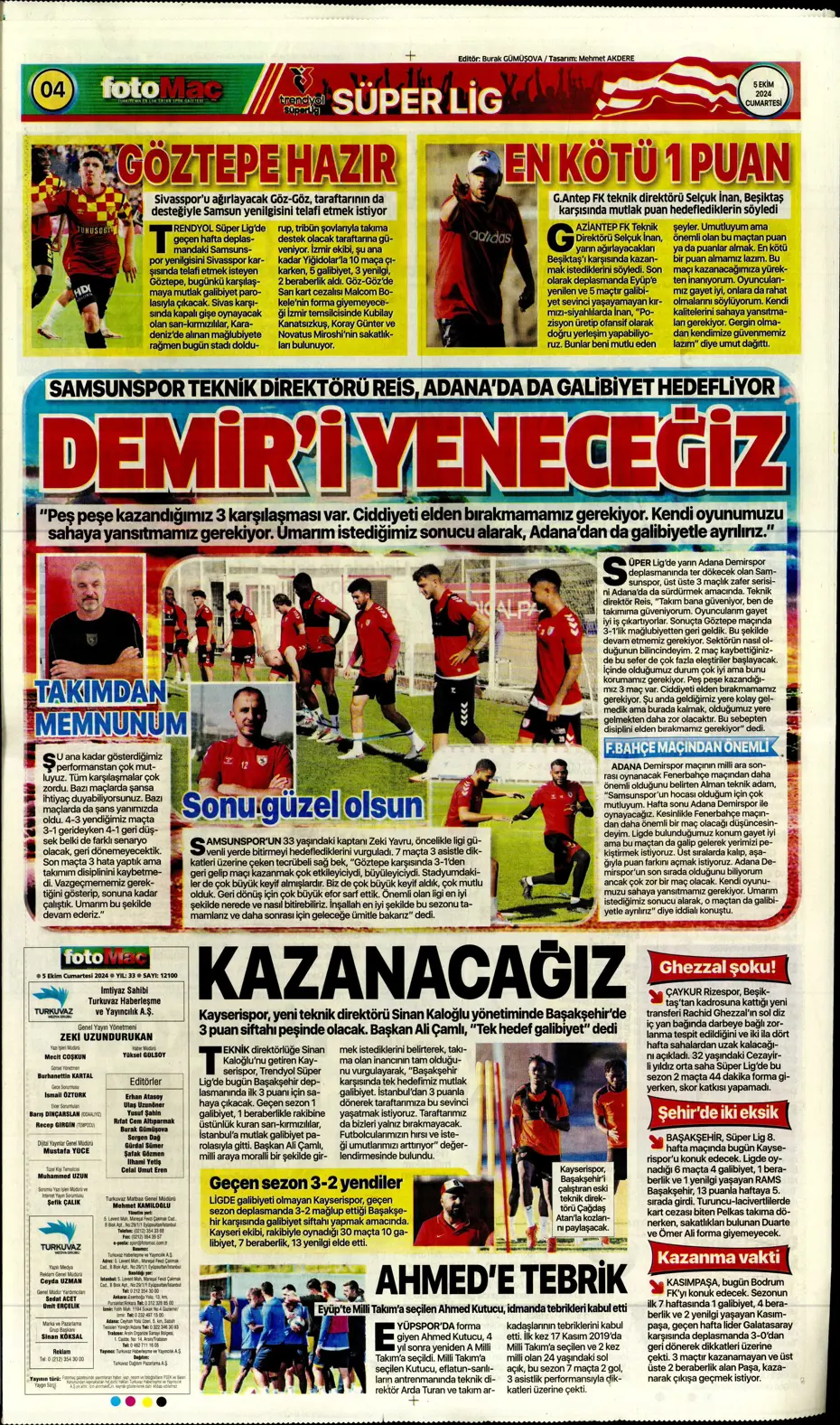 "Mourinho radara girdi" | Sporun manşetleri (5 Ekim 2024) - 14