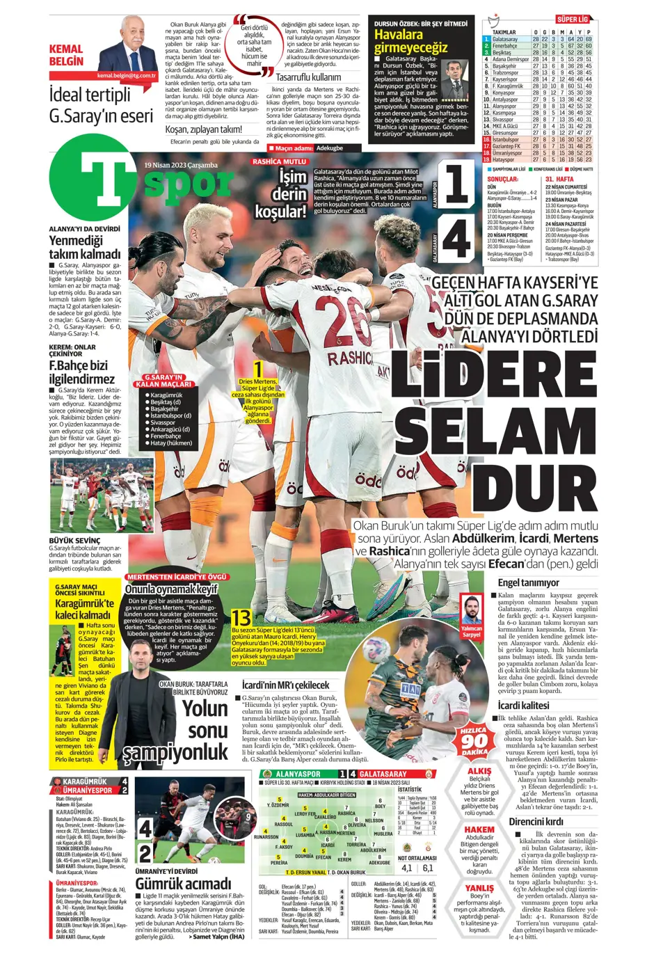 "Galatasaray'ın şov gecesi" | Sporun Manşetleri - 40