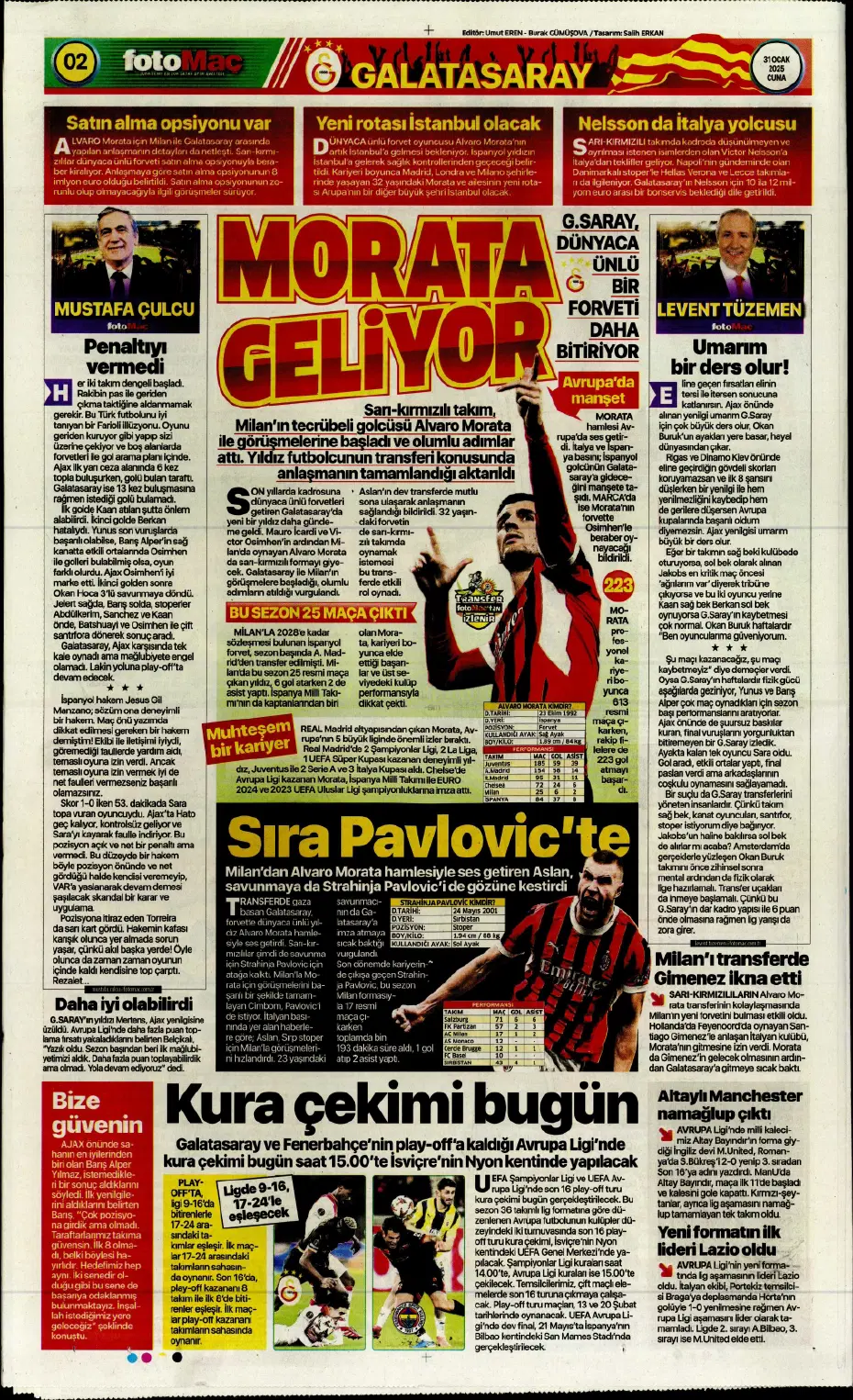 "Galatasaray ve Fenerbahçe play, Beşiktaş off" | Sporun manşetleri - 9