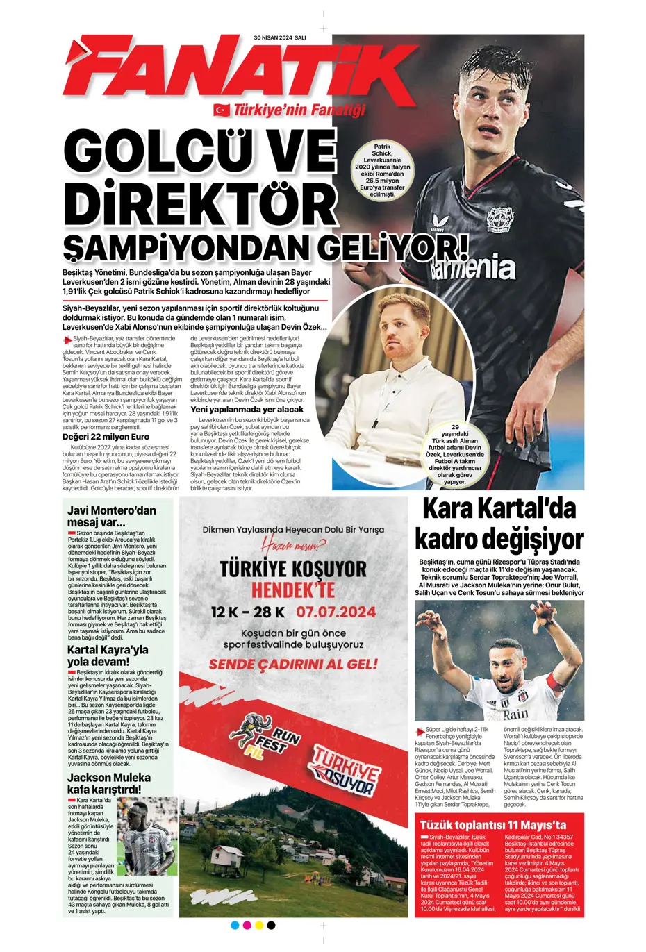 "Real'in golcüsü Aslan'a" | Sporun manşetleri (30 Nisan 2024) - 9