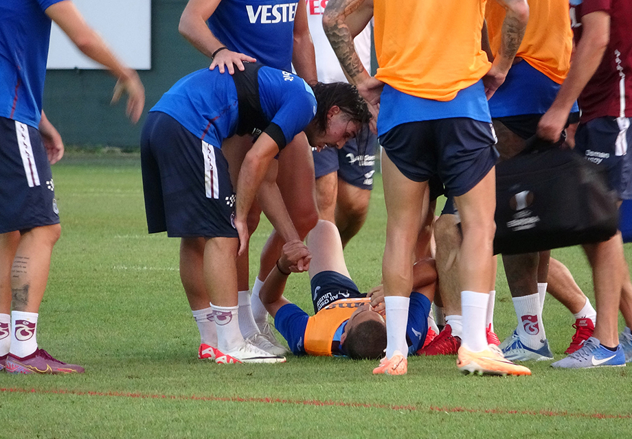 Trabzonspor idmanında korkutan an