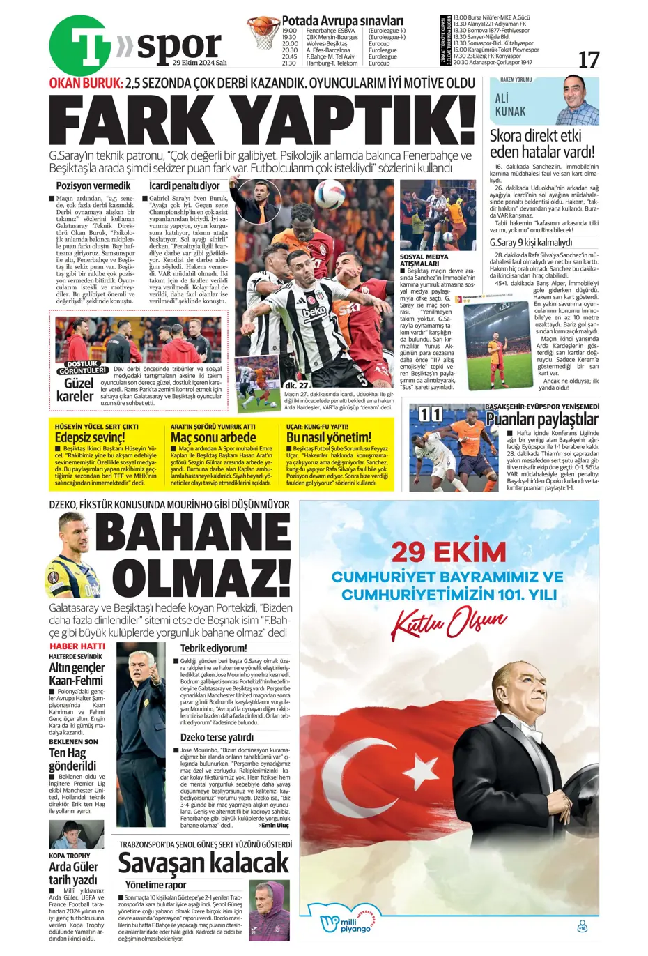 "Cimbom zirvede tek başına" | Sporun manşetleri (29 Ekim 2024) - 47 "Cimbom zirvede tek başına" | Sporun manşetleri (29 Ekim 2024) - 47