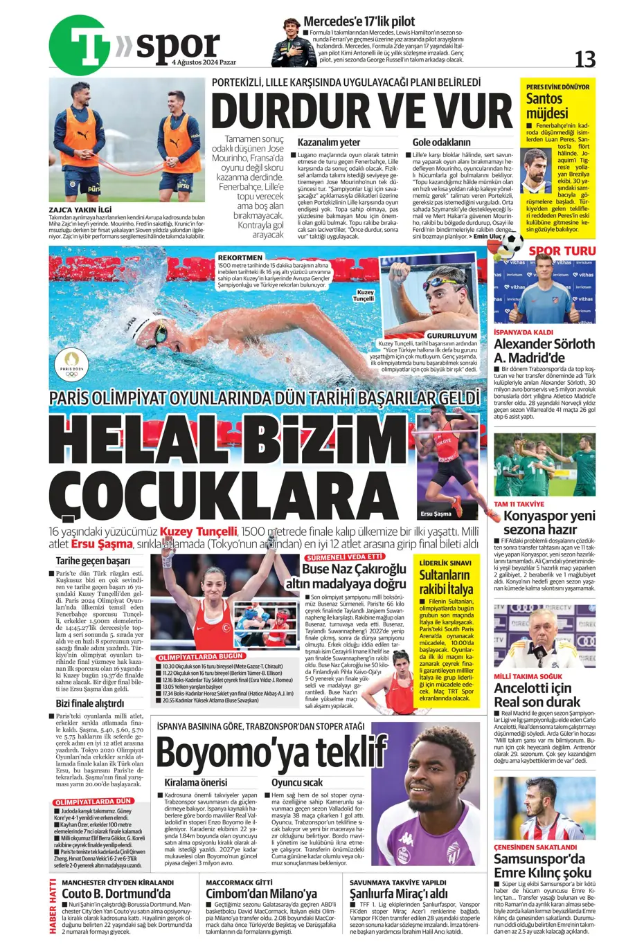 "Fenerbahçe'den nokta atışı transfer" | Sporun manşetleri - 46 "Fenerbahçe'den nokta atışı transfer" | Sporun manşetleri - 46