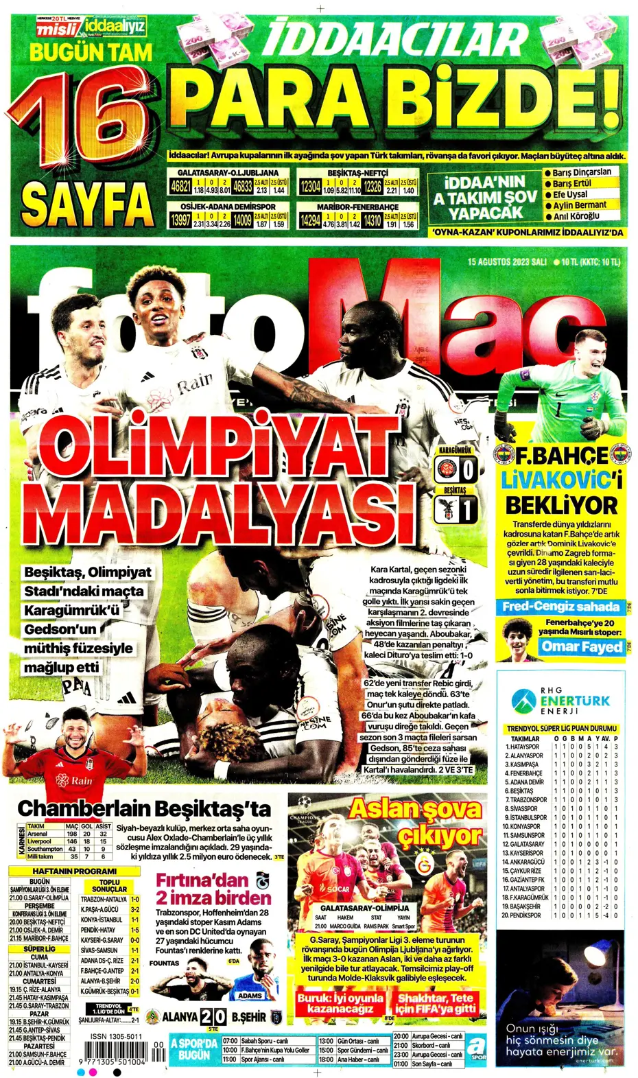 "Kartal'ı Gedson uçurdu" | Sporun Manşetleri - 11