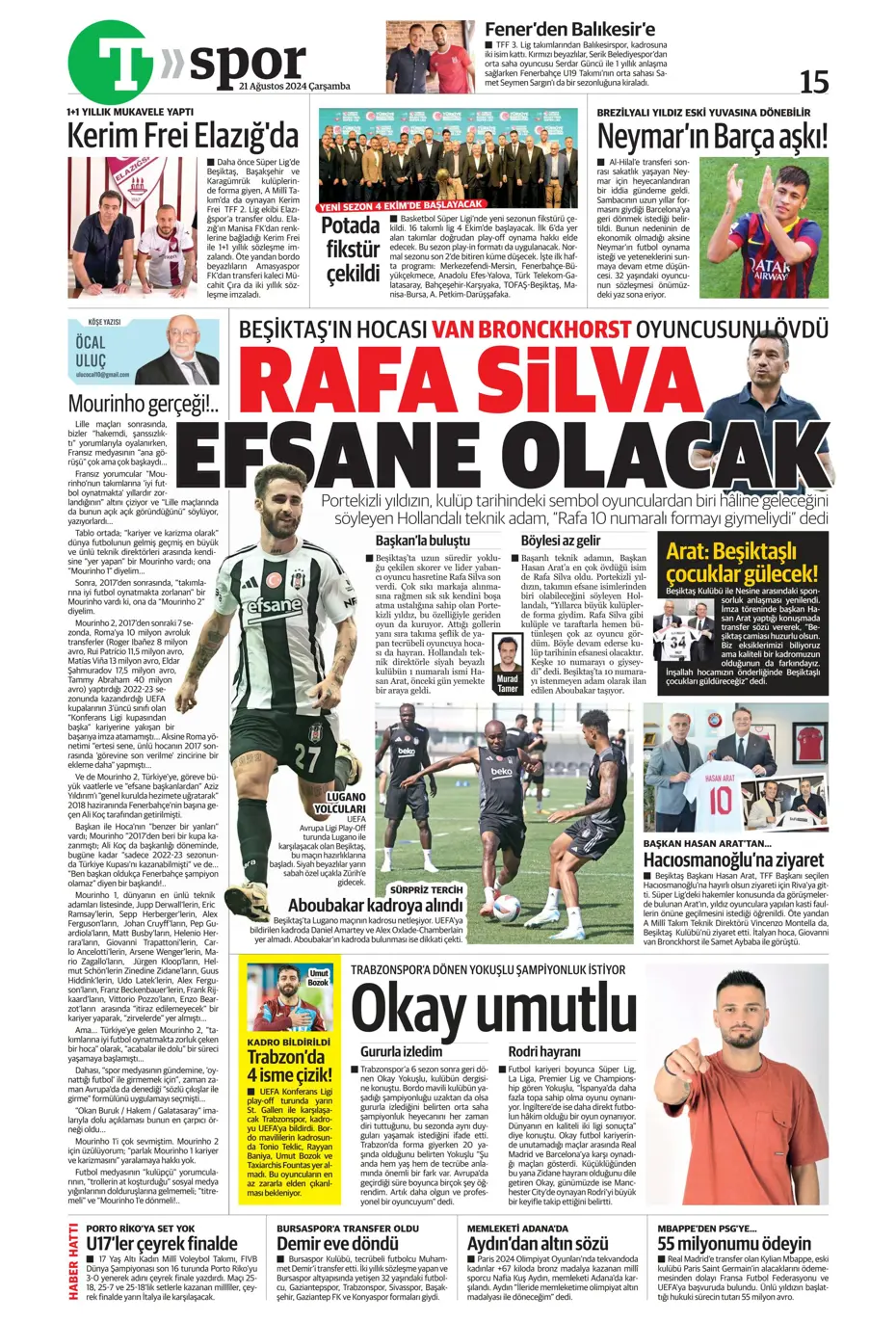 "Dev plan Anderson Talisca" | Sporun manşetleri - 35