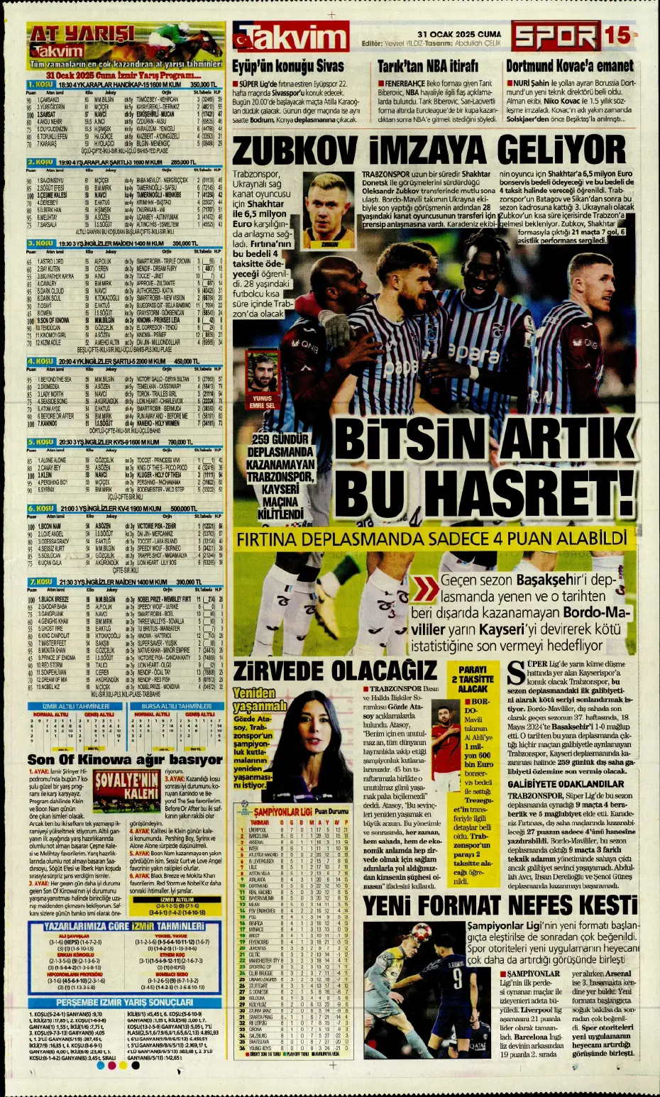 "Galatasaray ve Fenerbahçe play, Beşiktaş off" | Sporun manşetleri - 23