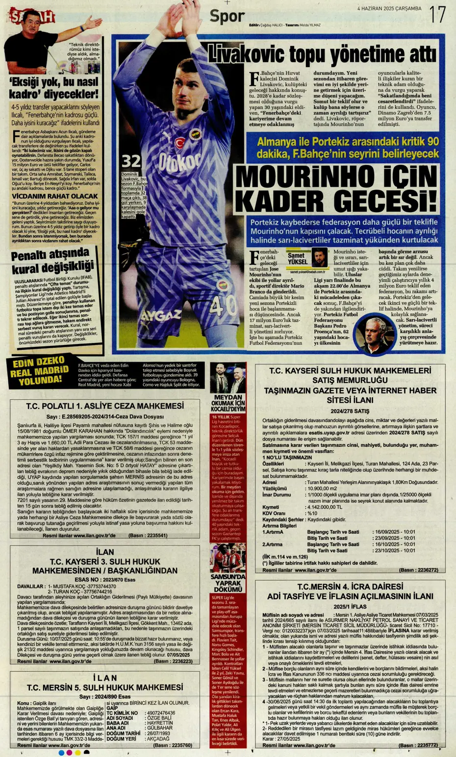 "Fener'den Vlahovic için çılgın teklif" | Sporun manşetleri - 29